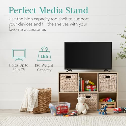 Best Choice Products 6-Cube Storage Organizer, 11in Shelf Opening, Bookcase, Display Shelf, Customizable w/ 3 Removable Back Panels – Light Oak - color: Light Oak, size: 6-Cube, 11in Shelf Opening