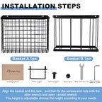 2 Pack Cabinet Door Organizer with Towel Bar, Over The Cabinet Door Storage with Towel Holder for Kitchen Cutting Board,Black