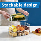 Mpotmiy 10 Pack Pantry Organizers and Storage,Clear Plastic Containers with 2 Dividers for Kitchen,Fridge Organization and Storage,Acrylic Bins for Pounches,Spice Packet,Snack organzier - style: 10pack