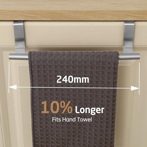 KES Over The Cabinet Door Towel Rack, Kitchen Towel Holder, Over The Cabinet Door Kitchen Towel Bar SUS304 Stainless Steel 2 Pack Brushed Finish, KTH200S26-2-P2 - color: Brushed Finish