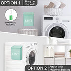 Calindiana Modern Farmhouse Metal Lint Bin for Laundry Room, Mint, 10L - color: MINT