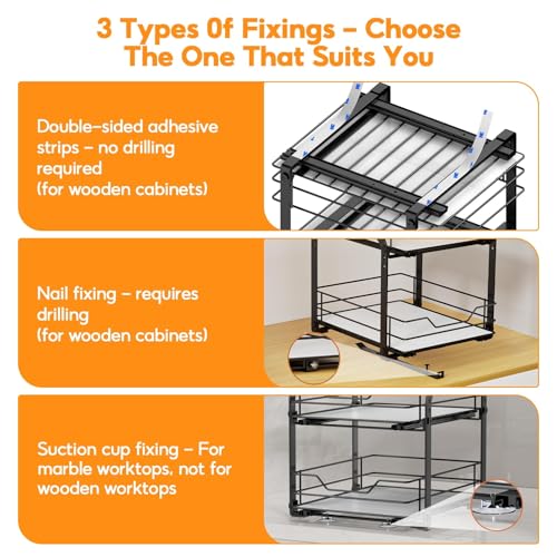 Spice Rack Organizer for Cabinet, 2 Tier Vertical Pull Out Spice Rack – Heavy Duty Metal Spice Organization for Cabinet, 60-Jar Capacity, Height Adjustable Cabinet Organizer, 13.58''Wx10.5''Dx9.5''H - size: 13.58"W X 10.5"D X 9.5"H - 2 Tier