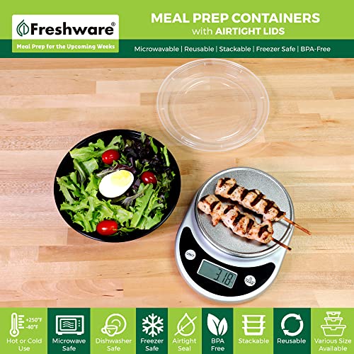 Freshware Meal Prep Bowl Containers [30 Pack] Plastic Bowls with Lids for Soup and Salad, Food Storage Bento Box, BPA Free, Stackable, Lunch Boxes, Microwave/Dishwasher/Freezer Safe (28 oz) - size: 28OZ-30PK