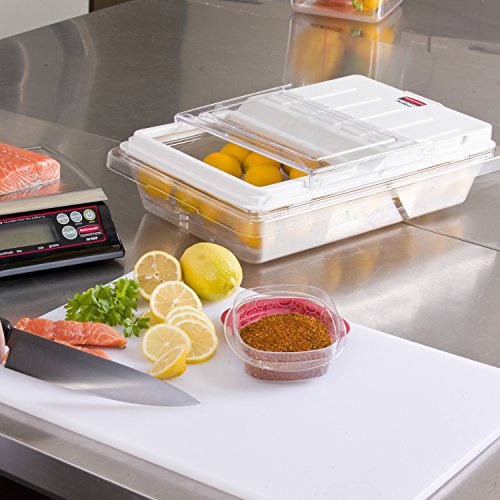 Rubbermaid Commercial Products Polycarbonate Food Storage Box/Tote, 2 Gallon, Clear, for Restaurant/Kitchen/Cafeteria - color: Clear, size: 2 Gal, style: Container