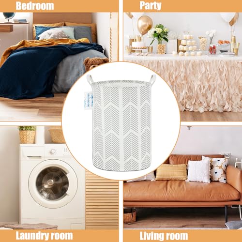 LANGYASHAN Laundry Basket Canvas Fabric Collapsible Organizer Basket for Storage Bin Toy Bins Gift Baskets Bedroom Clothes Children Nursery Hamper (Arrowhead) - color: Arrowhead