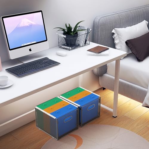 samstar 2 Pack Hanging File Organizer, Mesh File Folder Box Filing Box File Cabinet Organizer Storage Boxes, Letter Size - size: 2 Pack