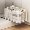 Pull out Cabinet Organizer with Sliding Drawer, 1 Pack Under Sink Organizers and Storage Rack, Adhesive Nano Film Heavy Duty Slide out Pantry Shelves for Kitchen,Sink, 9.6"W x11.8"D x 8.4"H - size: 9.6"W x11.8"D x 8.4"H