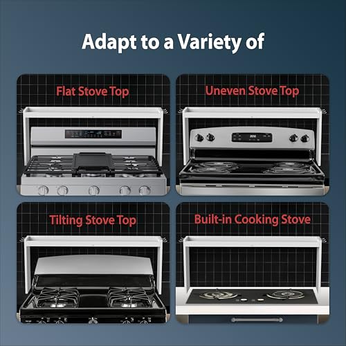 IIIOIIIA Bamboo Over the Stove Spice Shelf for Kitchen, 31.5" Spice Rack Organizer Shelf with 6 hooks, 11.4" Height Extra Storage Countertop, Easy to Assemble, White - color: Bamboo White