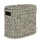 Toilet Paper Storage with Double Lid, Toilet Paper Basket for Storage, Waterproof & Freestanding Tissue Holder for Bathroom, 4 Rolls, Grey
