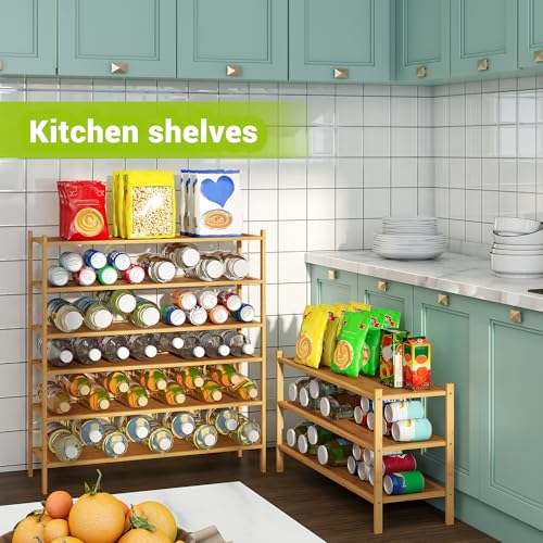 BMOSU 3-Tier Bamboo Extended Shoe Rack Premium Stackable Shoe Shelf Storage Organizer for Hallway Closet Living Room Entryway Organizer(Natural) - color: Natural, size: 3-Tier Long（33.3*11*18.3inches）