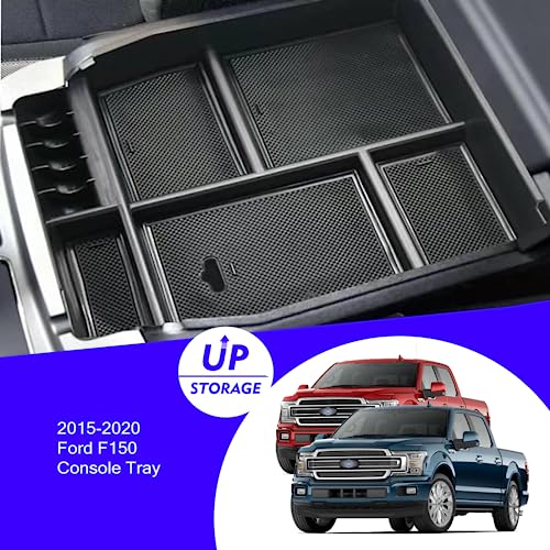 2018 F150 Console Tray Center Console Organizer Tray for 2015-2020 Ford F-150 Raptor Mid Armrest Glove Storage Box for Ford F150 2020 Accessories NOT for 2021 2022 F150 - color: 1520F150