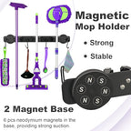 Magnetic Mop Broom Holder, Heavy Duty Magnetic Mop Hanger with Swivel Hooks for Cleaning Tools, Strong Magnet Mount Tool Hanger Organize System Utility Rack for Refrigerators Laundry Garage Kitchen - size: D66 Magnetic Broom Holder