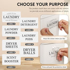 ZOES HOMEWARE 3-Set Laundry Room Organization and Storage | Modern Farmhouse Laundry Room Decor | Laundry Container for Organizing Laundry Pods, Laundry Powder, Dryer Sheets, Dryer Balls, Cream White