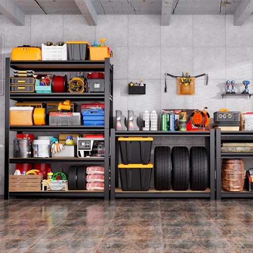 71"H-32"W-14"DGarage Shelving-5 Tier Garage Storage Shelves,Adjustable Heavy Duty Metal Shelving Unit and Storage Large Rack,Utility Steel Shelf For Warehouse Industrial Pantry Basement Organizers
