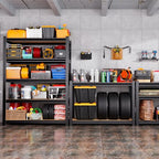 71"H-32"W-14"DGarage Shelving-5 Tier Garage Storage Shelves,Adjustable Heavy Duty Metal Shelving Unit and Storage Large Rack,Utility Steel Shelf For Warehouse Industrial Pantry Basement Organizers