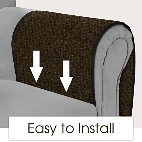 Joywell Tv Controller Holder for Couch Armchair Caddy Recliner Armrest Organizer Non Slip Sofa Arm Chair Caddie with 6 Pocket Storage for Magazine, Tablet, Phone, iPad, Dark Chocolate - color: Dark Chocolate, size: 19'' x 35''