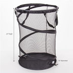 Household Essentials 2026 Pop-Up Collapsible Mesh Laundry Hamper | Black, 25" H - color: Black