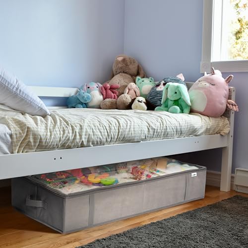 StorageExpert Closet Organizers and Storage - Maximize Space with Under Bed Storage Containers & Clothes Storage - Ideal Closet Organizer, Toy Storage Organizer & Underbed Storage (Grey, 2 Pack) - color: Grey, size: 2 Pack