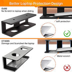 2 Pack Under Desk Laptop Mount with Anti-Scratch Felt Board, Holder Tray, Durable Shelf for Keyboard Storage - size: 6pcs-2 Pack
