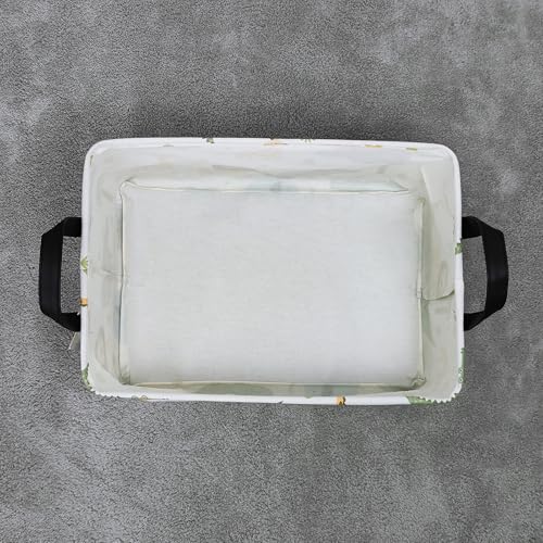 LANGYASHAN Rectangular Storage Bin Collapse Canvas Fabric Cartoon Storage Basket with Handles for Organizing Home Kitchen Boys and Girls Toys Office Closet Shelf Baskets (Rec animal) - color: Rec animal
