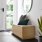Modway Render 47" Wood Grain Storage Bench in Oak - color: Oak
