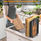 Cutting Board Organizer Kitchen Organizer Rack for Cutting Board, Bakeware, and Cookie Sheet, 5-Slot Heavy-Duty Steel Cookware Holder,Rust-Resistant with Anti-Slip Feet (1, Large) - size: Large