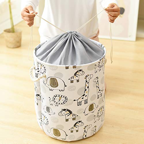 INough Baby Hamper Kids Laundry Basket Nursery Hamper Stuff animal Organizer,Toy Baskets Corner Stuffed Animal Storage Basket Kids Storage Basket Safari Nursery Decor Clothes Hamper for Boys, Giraffe - color: Giraffe