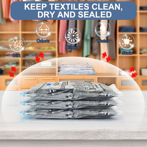 BoxLegend Vacuum Storage Bags with Electric Pump 26 Combo (3X-Jumbo, 5 Jumbo, 5 Large, 8 Medium, 5 Small) Thickened Vacuum Seal Bags for Clothing Space Saving for Coat Quilt Blanket Pillow Comforters - size: 26 PACK-Electric Pump