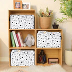MAIZMZ Girls Empty Gift Basket Heart Print Storage Cube for Women, Closet Shelf Organizer Bins with Handles Nursery hamper Kids Toys Books Box Room Deco - color: Grey love