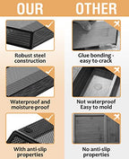 JANE EYRE kitchen drawer organizer - silverware utensil organizer for kitchen drawer,silverware tray in drawer - color: 02-black