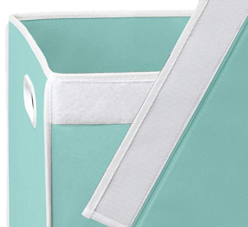 Simple Houseware Single Laundry Basket with Lid, Turquoise - color: Turquoise