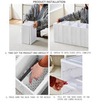 Foldable Shoe Rack,No Assembly Stackable Shoe Storage Box with Doors,Free Standing Plastic Space Saving Shoe Cabinet Bins Dustproof,Folding Shoe Box Organizers (6 Tier-6 Pairs White) - size: 6 Tier-6 Pairs White