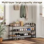 Shoe Rack,Long Shoe Organizer for Closet,Wide Shoe Storage for Entryway, 3 Tier Sturdy Metal Free Standing Shoe Shelf - size: 3-tier-long