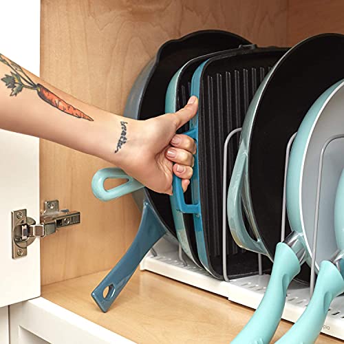 YouCopia StoreMore Cookware Rack with Tall Steel Wires, Adjustable Pan and Lid Organizer for Kitchen Cabinet Storage, Classic Edition - size: Classic Edition