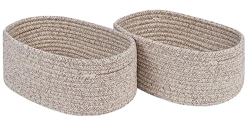 CubesLand Small Storage Baskets for Shelf,Cube Organizer Basket Bin,Woven Baskets for Shelves,Soft Toys Storage Basket,Baby Nursery Basket Bin,Home Decor 12 x 8 x 5.11 inches Light Brown - color: Light Brown, size: 2pcs-Small Basket