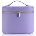 Makeup Bag Vanity Case Cosmetic Bag with Removable Divider Travel Toiletry Bag for Women Portable Make up Box Organizer, Purple - color: Purple