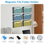 BOHDK Magnetic Wall File Holder 3-Pack - Mesh Organizer with Strong Magnets for Office, Home & School - Space Saving Black Document Organizer - size: Magnetic 3 Pack