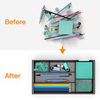 Desk Drawer Organizer, Metal Mesh Dividers Organizer (Blak-2P, Small) - color: 2PC-Black-Small