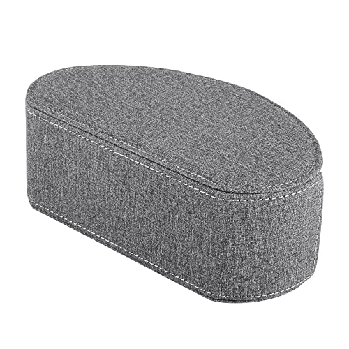 Tv Remote Holder Tray with 5 Compartments,PU Leather Remote Control Holder/Caddy Nightstand Decoration,Placed Media Remote Storage Box/Glasses/Makeup Brush/Office Products/Desktop Organizer (Grey） - color: Grey