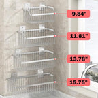 SUS304 Stainless Steel Hanging Storage Baskets Organizer Wall Mount, Metal Wire Storage Bin Rack for Kitchen Bathroom Shower Spice Shelf,L 9.84 Inch - size: 9.8Inch 1PCS
