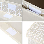 Mayniu Kids Toy Storage Box Chest with Lid, Sturdy Toy Bin Organizer for Kids, Girls, Boys, Living Room, Nursery, Bedroom, Playroom 25"x13" x16" (Beige) - color: Large Beige