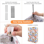 Odonata Slim Laundry Hamper Handles Collapsible Laundry Basket Thin Dirty Clothes Basket Narrow Laundry Bag Foldable Dirty Hamper 48L (Animal) - color: Animal
