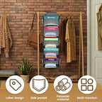 Gray 5-Shelf Polyester Kids' Daily Clothes Organizer - Monday to Friday, Holds Hats, T-Shirts, Bags & Towels - color: Grey