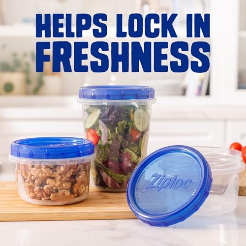 Ziploc Twist 'n Loc Food Storage Meal Prep Containers Variety Pack, 9 Count - size: Small/Medium