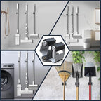 3-H Mop Holder 12 Pack,Brush Holder,Broom Holder Wall Mounted for Kitchen Bathroom Laundry Room Shed Garage Garden(Black) - color: Black, size: 12