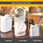 Vittles Vault Traditional Pet Food Storage Container For Dog Kibbles/Bird Seed/Oatmeal/Rice/Flour/Cereal, BPA Free Plastic, Sealed Airtight For Cat Food, Up To 35 lb, Made in USA, With Scoop, Gray - size: 35 Pounds