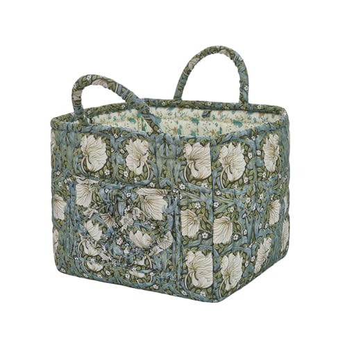 Quilted Laundry Basket with Handles, Aesthetic Collapsible Fabric Storage Basket for Clothes, Diapers & Toys - Multi-Purpose Boho Organizer Tote for Car, Home & Picnic (E) - color: E