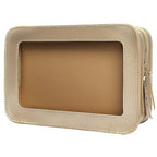LETGO Clear Makeup Bags, TSA Approved Toiletry Bag with Zipper, Clear Makeup Organizer Fit Carry-on Travel Essentials,Clear Cosmetic Bags for Women Men (C-Gold) - color: C-Gold