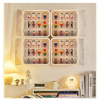 Clear Display Case for Figures, Acrylic Wall Mounted or Desktop Doll Storage Box Organizer Shelf Display for Collectibles Action Figure Blind Box Figures, Dustproof Figure Display Case