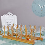 Kunovo Bamboo Dish Rack,Pot lid/Plate/Cutting Board Organizer for Kitchen cabinets,Bottle Drying Holder - color: 3g